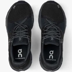 On Running Scarpe Donna On Cloudstratus - Nero -On Running cloudstratus black shadow 20 donna sopra