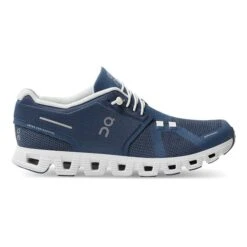 On Running Scarpe On Cloud 5 Blu Scuro Bianco Donna